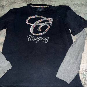Coogi Kids Black and Gray Long Sleeve Shirt
